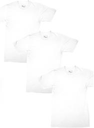 A7010 Ανδρικές Φανέλες Κοντομάνικες σε Λευκό Χρώμα 3Pack από το Closet22