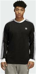 Adidas 3-Stripes Ανδρική Μπλούζα Μακρυμάνικη Μαύρη από το SportsFactory