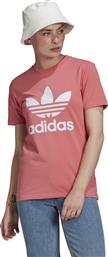 Adidas Adicolor Classics Trefoil Γυναικείο T-shirt Hazy Rose με Στάμπα
