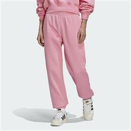 Adidas Adicolor Essentials Ψηλόμεσο Παντελόνι Γυναικείας Φόρμας με Λάστιχο Bliss Pink Fleece από το Zakcret Sports