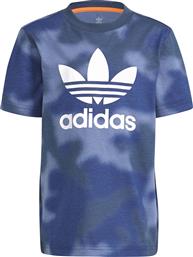 Adidas Παιδικό T-shirt για Αγόρι Μπλε Allover Camo Print