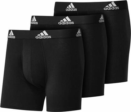 Adidas Bos Briefs Ανδρικά Μποξεράκια Μαύρα 3Pack από το MybrandShoes