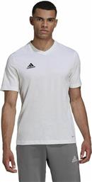 Adidas Entrada 22 Ανδρικό T-shirt Λευκό με Λογότυπο από το MybrandShoes