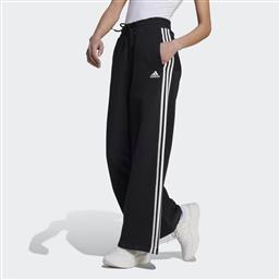 Adidas Essentials 3-Stripes French Terry Παντελόνι Γυναικείας Φόρμας Φαρδύ Μαύρο από το SportsFactory