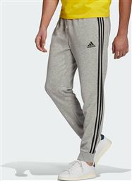 Adidas Essentials 3 Stripes Παντελόνι Φόρμας με Λάστιχο Γκρι