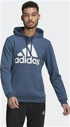 Adidas Essentials Ανδρικό Φούτερ με Κουκούλα και Τσέπες Navy Μπλε
