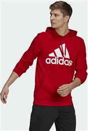 Adidas Essentials Ανδρικό Φούτερ με Κουκούλα και Τσέπες Scarlet Red από το MybrandShoes