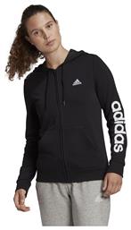 Essentials Γυναικεία Φούτερ Ζακέτα με Κουκούλα Μαύρη Adidas από το Cosmossport