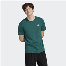 Adidas Essentials Single Ανδρικό T-shirt Κοντομάνικο Πράσινο