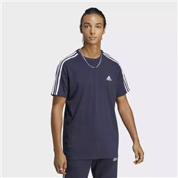 Adidas Essentials Single Jersey 3-stripes Ανδρικό T-shirt Κοντομάνικο Μαύρο από το Modivo