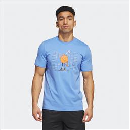 Adidas Lil Stripe Bracket Graphic Αθλητικό Ανδρικό T-shirt Blue Fusion με Στάμπα από το SportsFactory