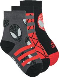 Adidas Marvel Spider-Man Αθλητικές Κάλτσες Μαύρες 3 Ζεύγη