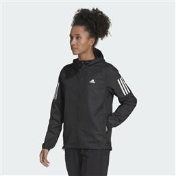 Adidas Own the Run Γυναικείο Μπουφάν Running Αδιάβροχο και Αντιανεμικό Μαύρο από το Cosmos Sport