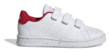 Adidas Παιδικά Sneakers Advantage Lifestyle Court Hook με Σκρατς Λευκά από το Spartoo