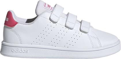 Adidas Παιδικά Sneakers Advantage με Σκρατς Cloud White / Real Pink από το Dpam