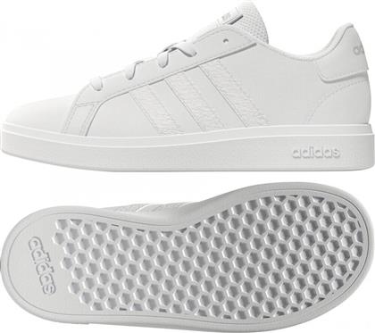 Adidas Παιδικά Sneakers Grand Court Lifestyle Tennis Lace-Up Λευκά