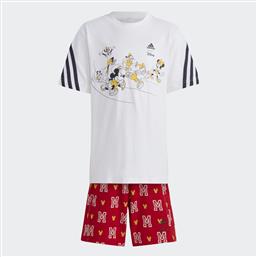 Adidas Παιδικό Σετ με Σορτς Χειμερινό 2τμχ Λευκό x Mickey Mouse