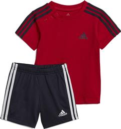 Adidas Παιδικό Σετ με Σορτς Καλοκαιρινό 2τμχ Μπορντό 3-Stripes