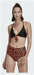 Adidas Richi Mnisi Bik Set Bikini Animal Print Τριγωνάκι Ψηλόμεσο True Orange