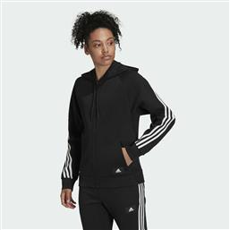 Adidas Sportswear Future Icons 3-Stripes Γυναικεία Φούτερ Ζακέτα με Κουκούλα Μαύρη από το MybrandShoes