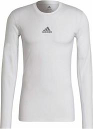 Adidas TechFit Ανδρική Ισοθερμική Μακρυμάνικη Μπλούζα Compression Λευκή