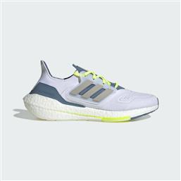 Adidas Ultraboost 22 Ανδρικά Αθλητικά Παπούτσια Running Cloud White / Metal Grey / Linen Green από το Cosmos Sport