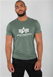 Alpha Industries Ανδρικό T-shirt Πράσινο με Λογότυπο