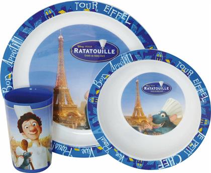 Ango Σετ Φαγητού ''Ratatouille'' από Πλαστικό Μπλε 3τμχ για 6+ μηνών