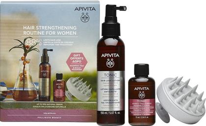 Apivita Hair Strengthening Routine Σετ Περιποίησης Μαλλιών κατά της Τριχόπτωσης με Σαμπουάν και Λοσιόν