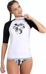 Arena Rash Vest Γυναικεία Κοντομάνικη Αντηλιακή Μπλούζα Λευκή