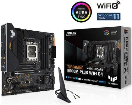 Asus TUF Gaming B660M-PLUS WiFi D4 Motherboard Micro ATX με Intel 1700 Socket