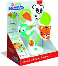 Baby Clementoni Round & Round Animals με Μουσική και Ήχους για 6+ Μηνών από το Moustakas Toys
