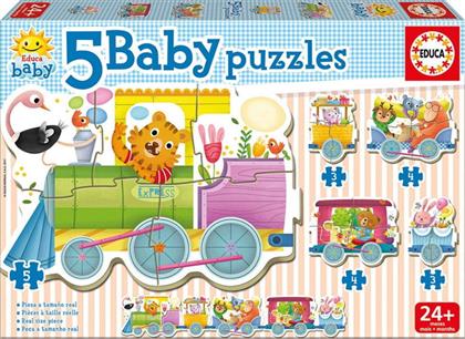 Baby Puzzles Animals Train 2*3 & 2*4pcs (17142) Educa από το GreekBooks
