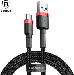 Baseus Cafule Braided USB 2.0 Cable USB-C male - USB-A male Black/Red 3m (CATKLF-U91) από το Public