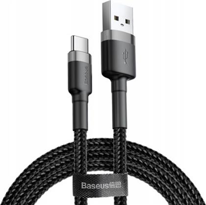 Baseus Cafule Braided USB 2.0 Cable USB-C male - USB-A male Μαύρο 1m (CATKLF-BG1) από το Plus4u