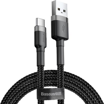 Baseus Cafule Braided USB 2.0 Cable USB-C male - USB-A male Μαύρο 2m (CATKLF-CG1) από το Plus4u