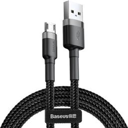 Baseus Cafule Braided USB 2.0 to micro USB Cable Γκρι 0.5m (CAMKLF-AG1) από το Public
