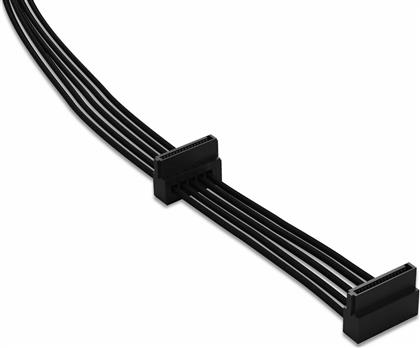 Be Quiet CS-6720 7-Pin SATA III - 2x 7-Pin SATA III Angle (90°) Cable 0.7m Μαύρο (BC025)