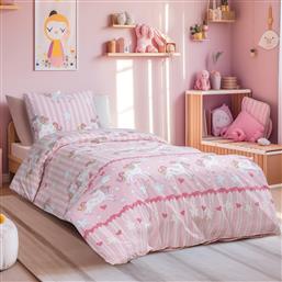 Beauty Home Σετ Παιδικό Πάπλωμα Μονό με Μαξιλαροθήκη Lore Art 6237 Ροζ 160x240εκ.