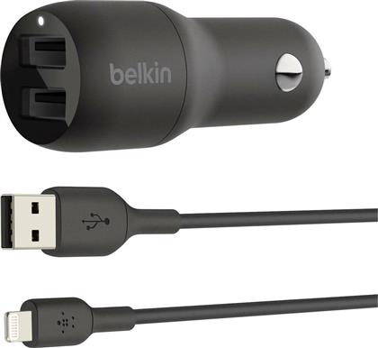 Belkin Dual Car Charger 24W & 1m Lightning Cable από το Kotsovolos