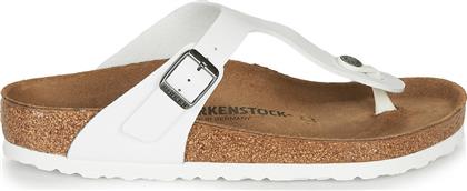 Birkenstock Gizeh Δερμάτινα Ανατομικά Σανδάλια σε Λευκό Χρώμα Regular Fit από το MybrandShoes