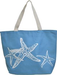 Ble Resort Collection Υφασμάτινη Τσάντα Θαλάσσης με σχέδιο Αστέρι Μπλε από το Designdrops