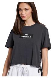 BodyTalk 1231-902728 Γυναικείο Αθλητικό Crop T-shirt Γκρι από το Cosmos Sport