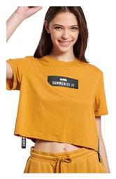 BodyTalk 1231-902728 Γυναικείο Crop T-shirt Κίτρινο