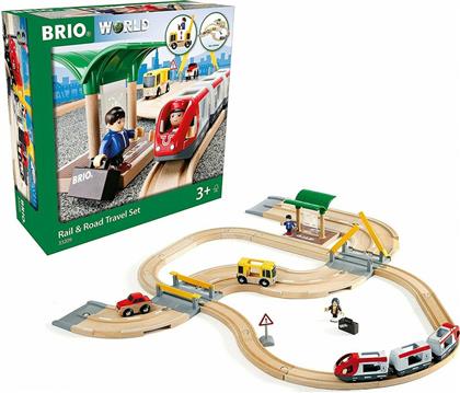 Brio Toys Rail & Road Travel Set