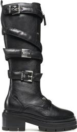 Bronx 14245-G Δερμάτινες Γυναικείες Μπότες Μαύρες