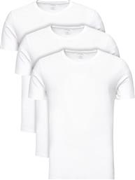 Calvin Klein Ανδρικές Φανέλες Κοντομάνικες σε Λευκό Χρώμα 3Pack