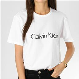 Calvin Klein Χειμερινή Γυναικεία Βαμβακερή Μπλούζα Πιτζάμας Λευκή από το Modivo