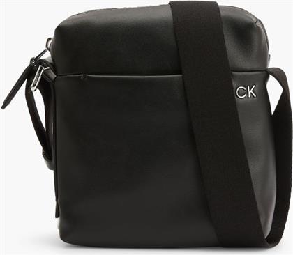 Calvin Klein Δερμάτινη Ανδρική Τσάντα Ώμου / Χιαστί σε Μαύρο χρώμα από το Epapoutsia