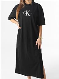 Calvin Klein Καλοκαιρινό Midi T-shirt Φόρεμα Μαύρο από το Modivo